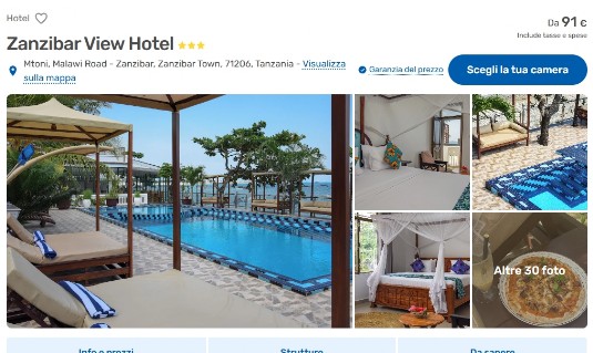 Vacanze, voli e hotel a per Zanzibar